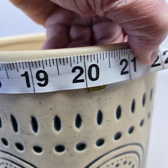 B/Harbor Collection Pottery Green Beige Ceramic Planter Decoration 7x6 20-Round - Picture 10 of 10